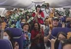 First midair ukulele lesson on Southwest Honolulu flight